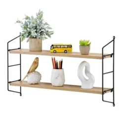 24.5" X 15.75" Severini Floating Bracket 2 Tier Wall Shelf - Danya B. -Decora Shop GUEST b3aada8d 1059 494f 8733 3bedecd5876d