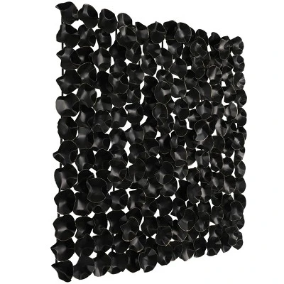 Metal Abstract Overlapping Folded Circle Wall Decor With Gold Accent Black - Olivia & May 2 Metal Abstract Overlapping Folded Circle Wall Decor With Gold Accent Black - Olivia & May - Image 2