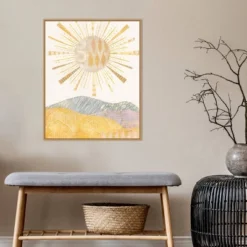 22" X 28" Boho Sunshine II By Courtney Prahl Framed Canvas Wall Art Light Brown - Amanti Art -Decora Shop GUEST b5e87c27 5a64 4ac8 b98e c4defa48f745