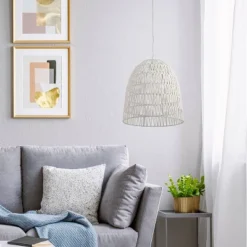 15" 1-Light Imara Pendant Hemp White - River Of Goods -Decora Shop GUEST b694da6f 8cae 4de2 8451 9bc927f4063d