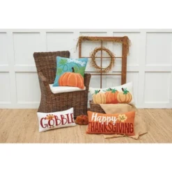 C&F Home Pumpkin Trio Hooked Throw Pillow -Decora Shop GUEST b7c4898c 4f50 4386 acab ead7cb4d124b