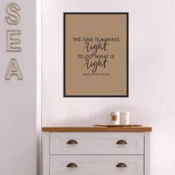 18" X 24" Words Of Wisdom IV Black - The Time Is Right By Becky Thorns Framed Canvas Wall Art Black - Amanti Art -Decora Shop GUEST bb5c4212 e7e0 44d4 a430 53c660d63f55