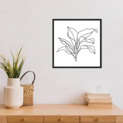 16" X 16" Foliage Contour I By Annie Warren Framed Canvas Wall Art - Amanti Art -Decora Shop GUEST be399ffe 2f29 471a a8b7 73de94c54388