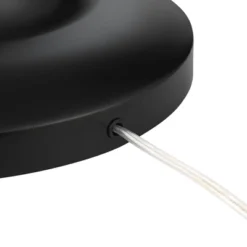 Possini Euro Design Roxie Modern Floor Lamp Standing 65 1/2" Tall Brass Black Metal Sheer Linen Double Drum Shade For Living Room Bedroom Office House -Decora Shop GUEST be59ff96 21fe 48b2 a934 3b61a1eb6bb7