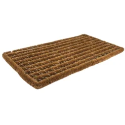 1'2" X 2'6" Geometric Stripes Wire Brush Indoor/Outdoor Doormat Natural/Silver - Entryways -Decora Shop GUEST bf070a9d 82f5 4437 96ab 2a24d81f0a14