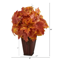 Nearly Natural 19-in Autumn Maple Leaf Artificial Plant In Decorative Planter -Decora Shop GUEST c1ef58f1 7357 448c 9318 fca2f3c05aa5
