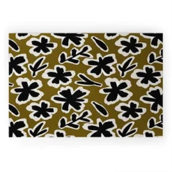 Alisa Galitsyna Florals On Olive Background Welcome Mat - Society6 -Decora Shop GUEST c21c6815 c84b 45d6 978e a817c5b91ce3