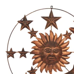 Metal Sun And Moon Indoor Outdoor Wall Decor With Stars Bronze - Olivia & May -Decora Shop GUEST c2c37f12 aca0 4e7d 9643 2c3b5ea9b0bc