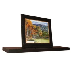 72" Floating Shelf Wall Mounted Hidden Brackets Espresso - Inplace