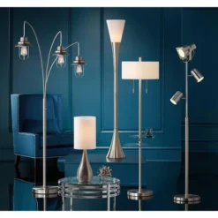 Possini Euro Design Nuovo Modern Tree Floor Lamp 70" Tall Brushed Nickel 3 Light Adjustable Heads For Living Room Reading Bedroom Office House Home -Decora Shop GUEST c4055c5b c330 4882 8cdd de2ac843709b