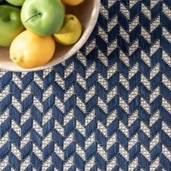 8'x10' Camryn Abstract Herringbone Indoor And Outdoor Area Rug Navy - NuLOOM -Decora Shop GUEST c423c1c9 383d 4271 a674 a7b9f6af60cc