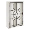 Megara Decorative Wooden Wall Hanging Curio Cabinet Whitewash Finish - Kate & Laurel All Things Decor