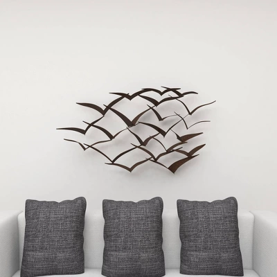 Metal Bird Flying Flock Wall Decor - Olivia & May 9 Metal Bird Flying Flock Wall Decor - Olivia & May - Image 9