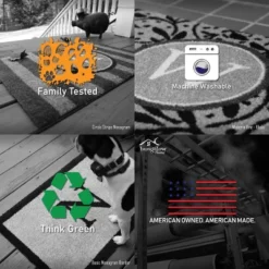 2'x3' ColorStar Prairie Grid Door Mat Gray - Bungalow Flooring -Decora Shop GUEST c6b6a7a9 4eb4 46e4 adb5 94b131214201