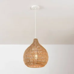 Tika 1-Light Natural Blonde Pendant Lighting With Twine Shade - Globe Electric -Decora Shop GUEST c7856c15 2270 41d9 ba40 1cdd56548883