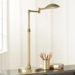 Possini Euro Design Possini Euro Warm Gold LED Swing Arm Desk Lamp