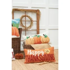 C&F Home Pumpkin Trio Hooked Throw Pillow -Decora Shop GUEST c8bb14ba c244 4aab a681 a996931d7101