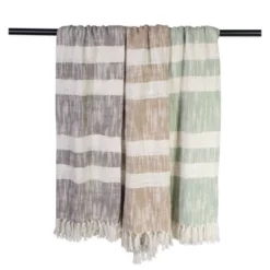 50"x60" Slub Striped Faux Shearling Throw Blanket - Design Imports -Decora Shop GUEST cc0cc40d 7530 4147 8a05 cb7855326055
