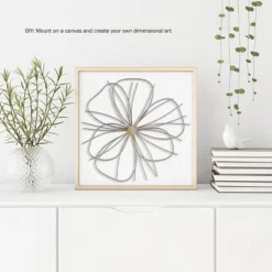 Wall Decor - Metallic Layered Wire Flower Sculpture - Contemporary Hanging Accent For Living Room, Bedroom, Or Kitchen By Lavish Home (Silver/Gold) -Decora Shop GUEST cff86e78 cdd8 4d33 80aa e24e21003c17