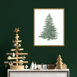 16" X 20" Floursack Holiday Tree By Danhui Nai Framed Canvas Wall Art - Amanti Art -Decora Shop GUEST d245889a 4dcb 489a 8ee4 257eac06a88b