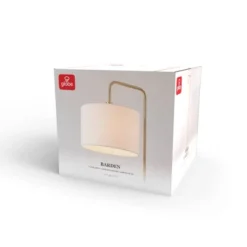 58" Brass Floor Lamp With White Linen Shade - Globe Electric -Decora Shop GUEST d42b88c5 eb56 44cc 82c5 c5c23582bb61