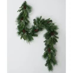 Sullivans Artificial Mixed Pine And Eucalyptus Garland 72"L Green -Decora Shop GUEST d4714a51 c0fe 49fa 9833 853618d3d003