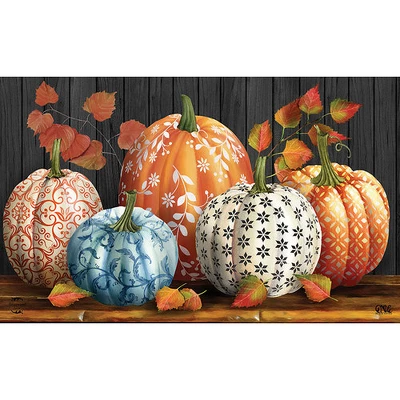 Elegant Pumpkins Doormat 18" X 30" Indoor Outdoor Briarwood Lane 2 Elegant Pumpkins Doormat 18" X 30" Indoor Outdoor Briarwood Lane - Image 2