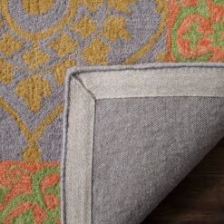 2'x3' Leaf Hooked Accent Rug Orange/Silver - Safavieh -Decora Shop GUEST d48a0d9e f9bc 4fde 8e0c fbe74e88c9ab