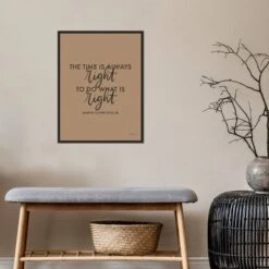 18" X 24" Words Of Wisdom IV Black - The Time Is Right By Becky Thorns Framed Canvas Wall Art Black - Amanti Art -Decora Shop GUEST d50f57da d0a3 4364 a4a1 5a83025345ea