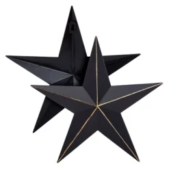 5 Pack Texas Star Rustic Metal Outdoor Wall Home Decor For Patio, Porch, Garden (Bronze, 12 X 12 In)