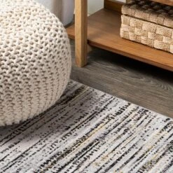 JONATHAN Y Loom Modern Strie' Solid & Striped Indoor Area Rug -Decora Shop GUEST d75c0471 624f 40ba a279 8912431e3dff