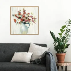 22" X 22" Coastal Bouquet Autumn By Silvia Vassileva Framed Canvas Wall Art Light Brown - Amanti Art -Decora Shop GUEST d8502f02 f1d6 448e b4d0 9d5503ffe678