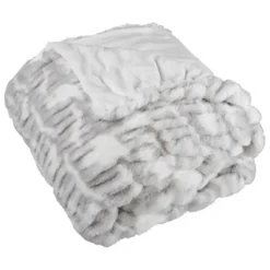 Lavish Home 60x80 Jacquard Faux Fur Blanket -Decora Shop GUEST da2ab2c3 7c50 48f0 9407 bc0cd7ae372a