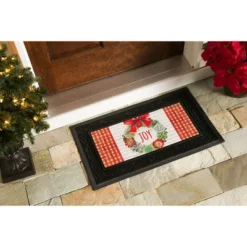 Evergreen Indoor Outdoor Doormat Bundle Set Of 5 - Frame And 4 Welcome Seasonal Inserts Santa Ho Ho Ho Halloween Thanksgiving -Decora Shop GUEST db4f330e 65bf 42bf ade1 f15711296a0d
