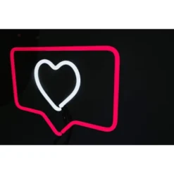 Amped Co 13 X 11 Inches Neon Desk Light Like Sign Symbol, Heart, Red And White -Decora Shop GUEST ddeb30e9 848d 494a 9be4 a153afb2f5bd
