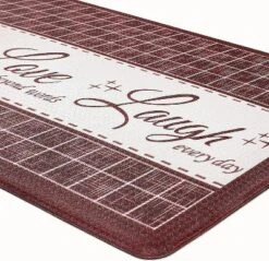 Kate Aurora Montauk Accents Anti Fatigue Memory Foam 18" X 30" Live~Love~Laugh Kitchen Floor Mats With Beveled Edges -Decora Shop GUEST defdac2a 5e7d 4685 a96a 51cda2a6040b