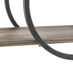 2-Tier Antigua Crossed Double Circle Wall Shelf Unit Black/Rustic - Danya B. -Decora Shop GUEST e3ac8dbc 27b9 4149 9629 245e1411ddcb