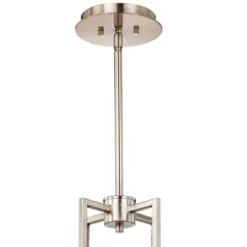 Possini Euro Design Concentric Brushed Nickel Pendant Chandelier 28" Wide Modern White Fabric Drum 4-Light For Dining Room House Foyer Kitchen Island -Decora Shop GUEST e3dff561 0f8f 4183 84b9 9e973d3d8d79