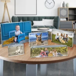 Azar Displays Clear Acrylic Magnetic Photo Frame Block 8.5" X 5.5" Vertical/Horizontal -Decora Shop GUEST e3ebee84 7b6f 439e a765 9c9913bf3f7d 1