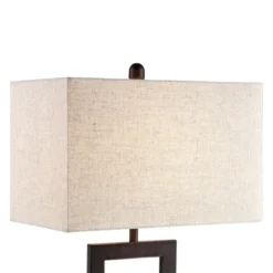360 Lighting Todd Modern Table Lamps 30" Tall Set Of 2 Bronze With USB And AC Power Outlet In Base Oatmeal Shade For Bedroom Living Room Bedside Desk -Decora Shop GUEST e3fc4773 f079 4fb4 a909 ecb900471204