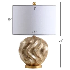 24" Versailles Sphere Sea Shell Table Lamp (Includes LED Light Bulb) Gold - JONATHAN Y -Decora Shop GUEST e5051fa4 1beb 4de1 94f7 41aac07822b0