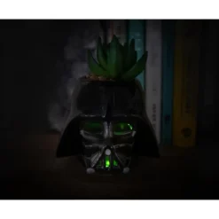 Silver Buffalo Star Wars Darth Vader Helmet Light-Up Mini Planter With Artificial Succulent -Decora Shop GUEST e5662a31 59e1 4062 a2a9 a93095258a6b