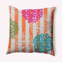16"x16" Flower Bursts Square Throw Pillow - E By Design -Decora Shop GUEST e704059d 6115 49cf a663 574b32dfcc9d