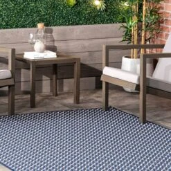 8'x10' Camryn Abstract Herringbone Indoor And Outdoor Area Rug Navy - NuLOOM -Decora Shop GUEST e8c3de1f 7095 46be 9d15 68a991882836