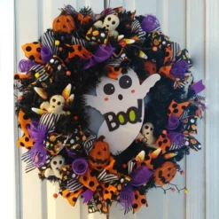 Northlight 24" Black Colorado Spruce Artificial Halloween Wreath, 24-Inch, Unlit -Decora Shop GUEST eb2e5b1f 77f9 4518 9652 f7b357eb43ad