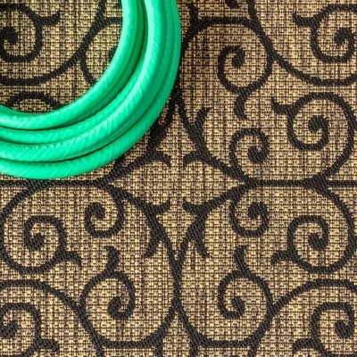 Madrid Vintage Filigree Textured Weave Indoor/Outdoor Area Rug - JONATHAN Y 2 Madrid Vintage Filigree Textured Weave Indoor/Outdoor Area Rug - JONATHAN Y - Image 2