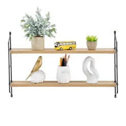 24.5" X 15.75" Severini Floating Bracket 2 Tier Wall Shelf - Danya B. -Decora Shop GUEST ed2ba807 4125 4df3 aaa8 f062e9e85b6d