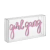 11.88" Girl Gang Contemporary Glam Acrylic Box Pendant (Includes LED Light Bulb) Neon Pink - JONATHAN Y