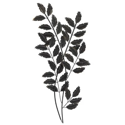 Metal Leaf Wall Decor With Gold Accent Blue - Olivia & May 16 Metal Leaf Wall Decor With Gold Accent Blue - Olivia & May - Image 16