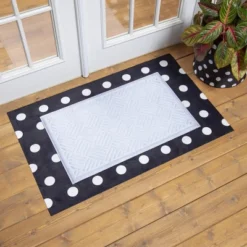 Evergreen Black & White Dots Layering Mat 11.5 X 9.5 Inches Indoor And Outdoor Decor 6 Evergreen Black & White Dots Layering Mat 11.5 X 9.5 Inches Indoor And Outdoor Decor -Decora Shop GUEST f565609f 0ca0 4ce7 813c 56a7d0b8f74b